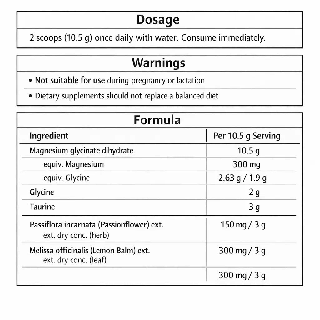 Product label including ingredient list
