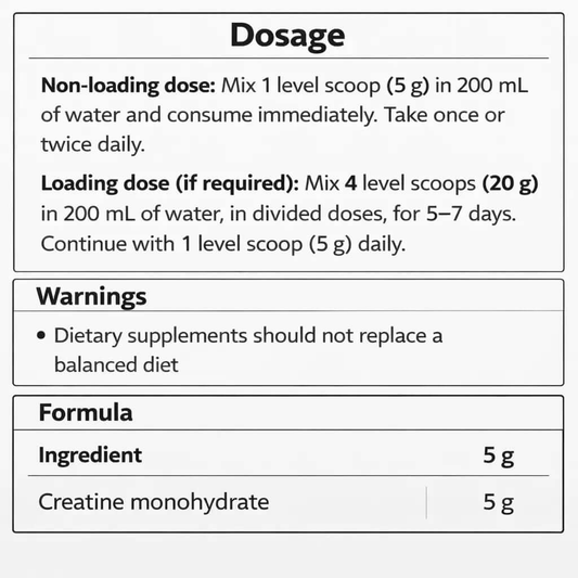 Creatine Monohydrate Practitioner Grade 500g by Designs for Health - GoodnessBox
