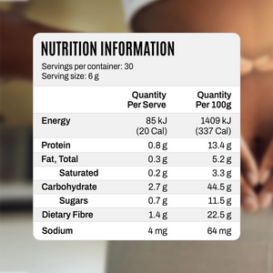 ATP Science GutRight Daily Chocolate nutrition information