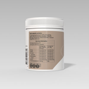 Bio-Practica 5-HTP ingredients and nutrition panel