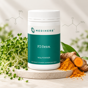 MediHerb P2-Detox Powder with broccoli sprouts and turmeric