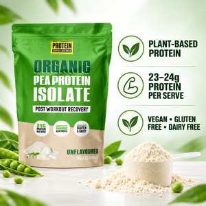 Organic Pea Protein Isolate benefits including plant-based protein and 23 to 24 grams protein per serve