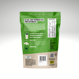 Protein Supplies Australia Organic Pea Protein Isolate Unflavoured 1kg back label