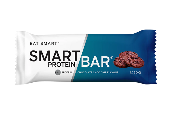 Smart Protein Bar in chocolate choc chip flavor packaging, 60g.