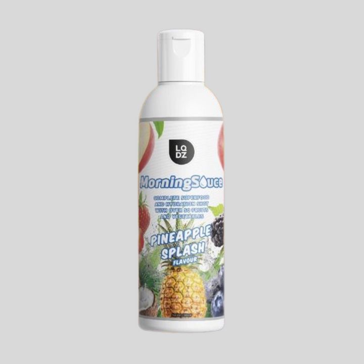 Morning Sauce Liquid Supplement Pineapple Flavor, 500ml bottle. Daily energizer with antioxidants and electrolytes.