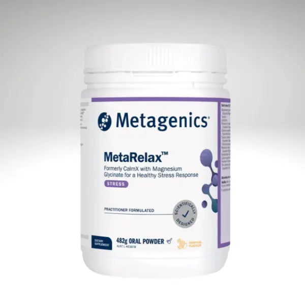 MetaRelax™ by Metagenics magnesium supplement for stress support, vegan-friendly.