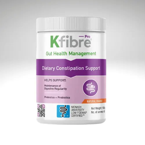 Kfibre Dietary Constipation Support 160g -  Gentle Fibre for Digestive Health Kfibre
