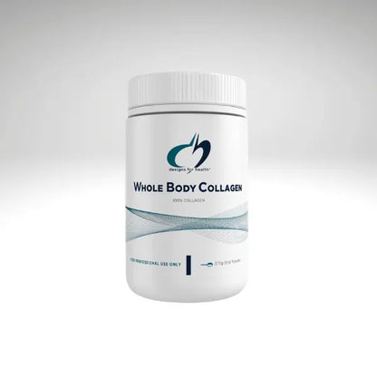 Whole Body Collagen by Designs for Health in white tub packaging.