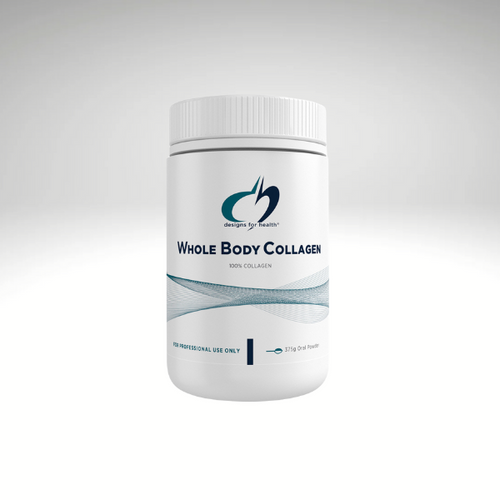 Whole Body Collagen by Designs for Health in white tub packaging.