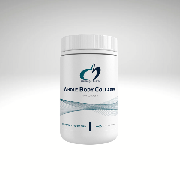 Whole Body Collagen 375g supplement by Designs for Health.