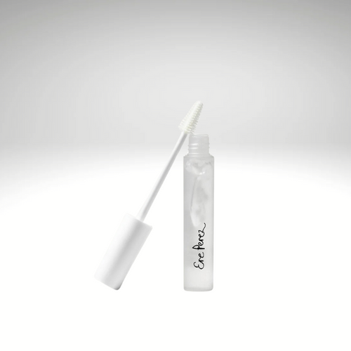 Aloe Gel Lash & Brow Mascara by Ere Perez in clear bottle with applicator wand.