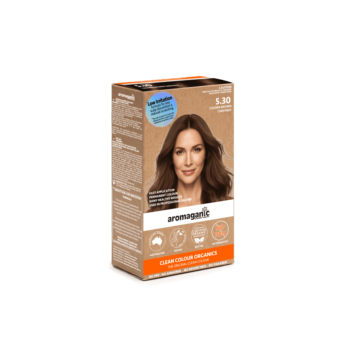 Aromaganic 5.30 Golden Brown Chestnut permanent hair colour
