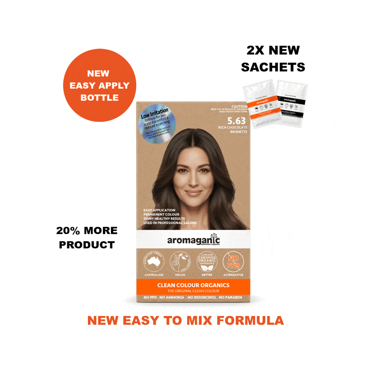 Aromaganic 5.63 Rich Chocolate Brown permanent hair colour