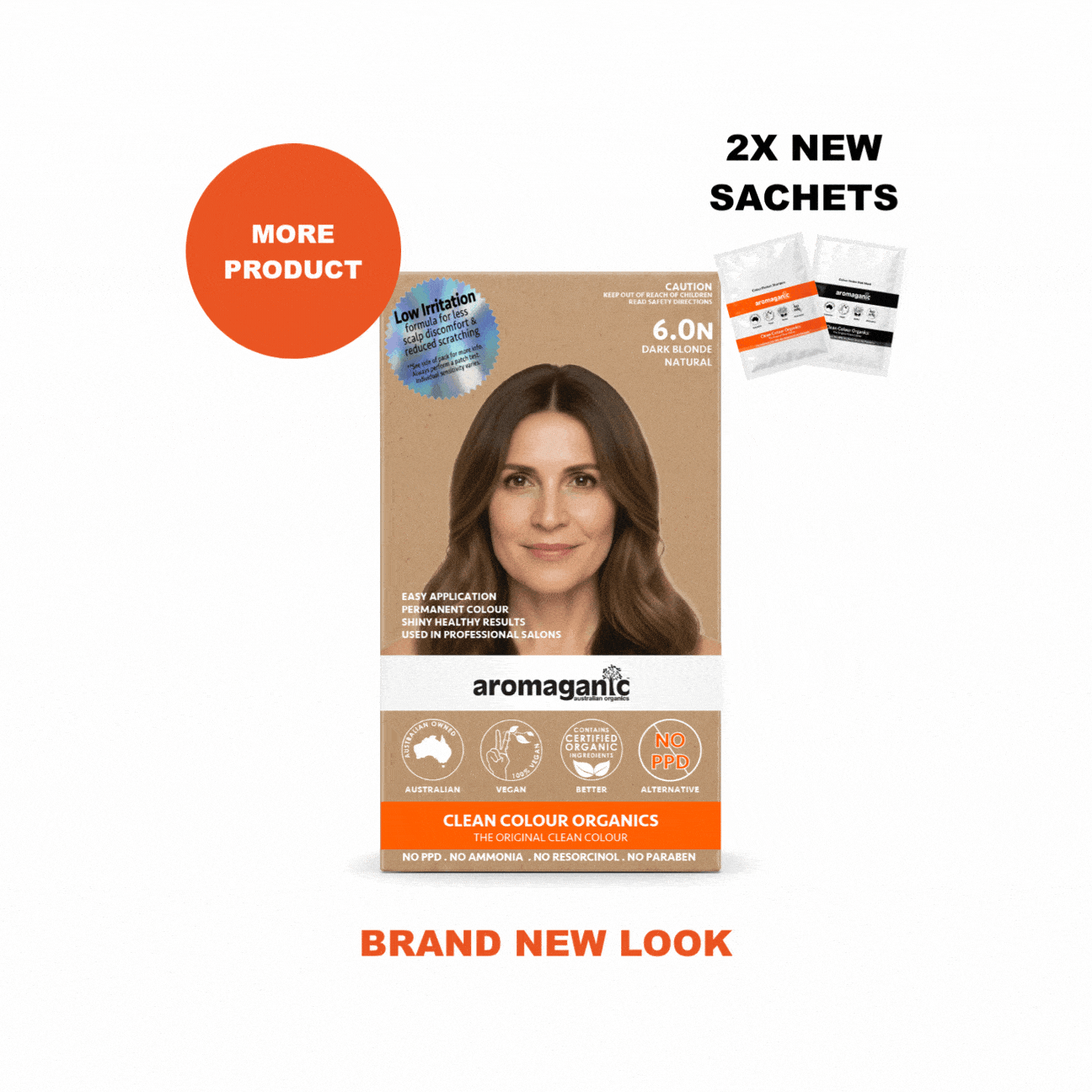 Aromaganic 6.0N Dark Blonde Natural permanent hair colour