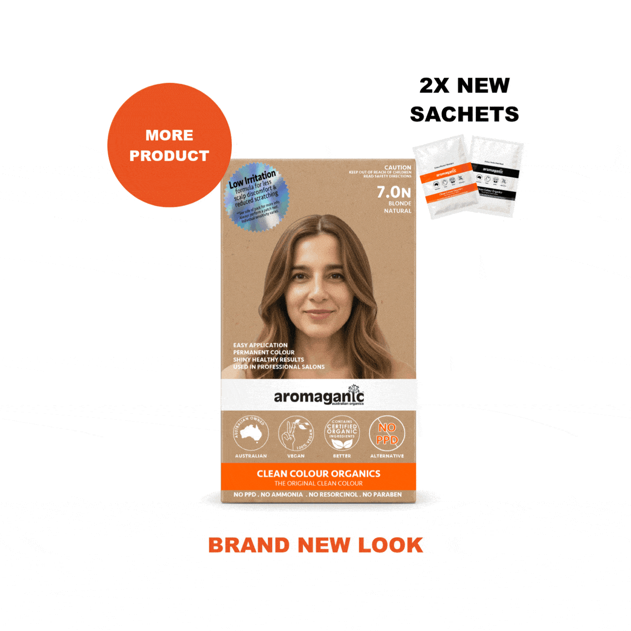 Aromaganic 7.0N Medium Blonde Natural permanent hair colour