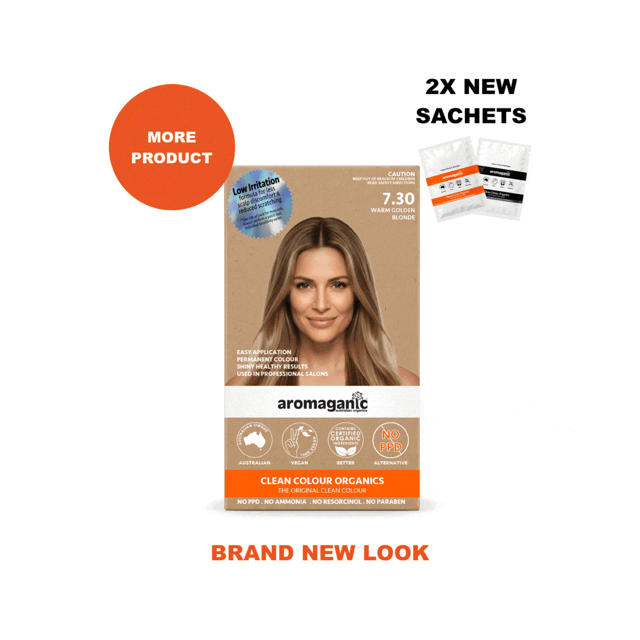 Aromaganic 7.30 Medium Golden Blonde permanent hair colour