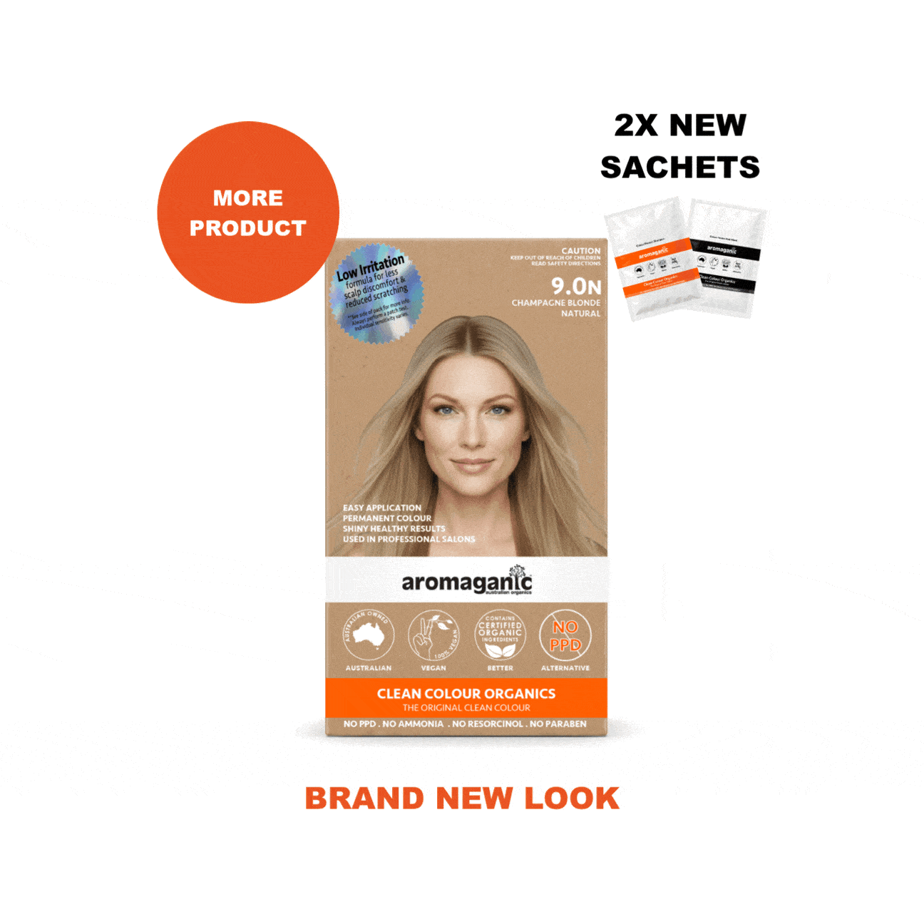 Aromaganic 9.0N Very Light Blonde Natural permanent hair colour