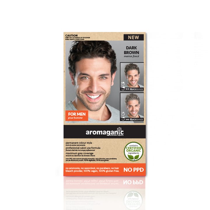 Aromaganic Men's 3.0N Dark Brown Natural permanent hair colour