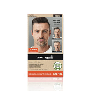 Aromaganic Men's 4.0N Medium Brown Natural permanent hair colour
