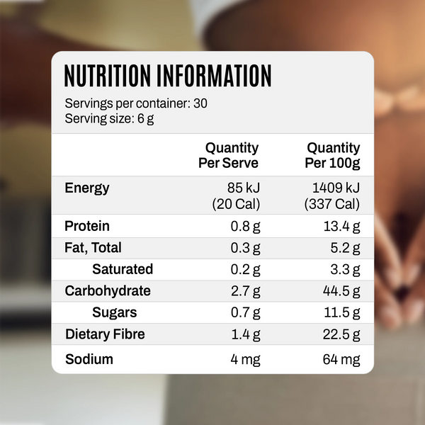 ATP Science GutRight Daily Chocolate nutrition information