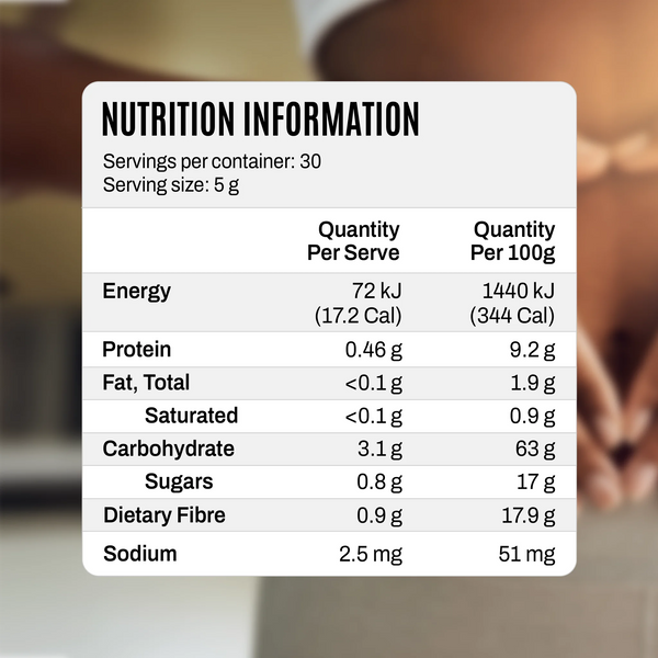ATP Science GutRight Original nutrition information