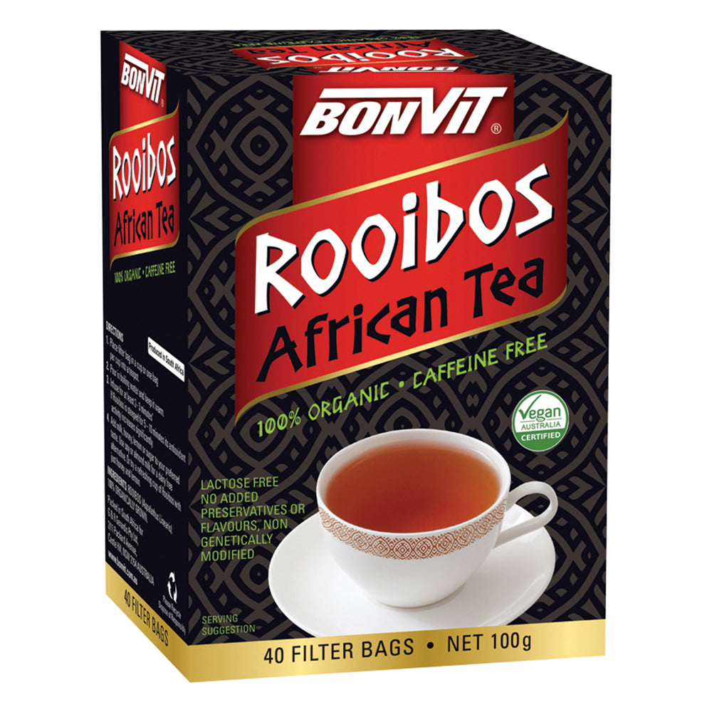 Bonvit Organic Rooibos African Tea 40 filter bags front
