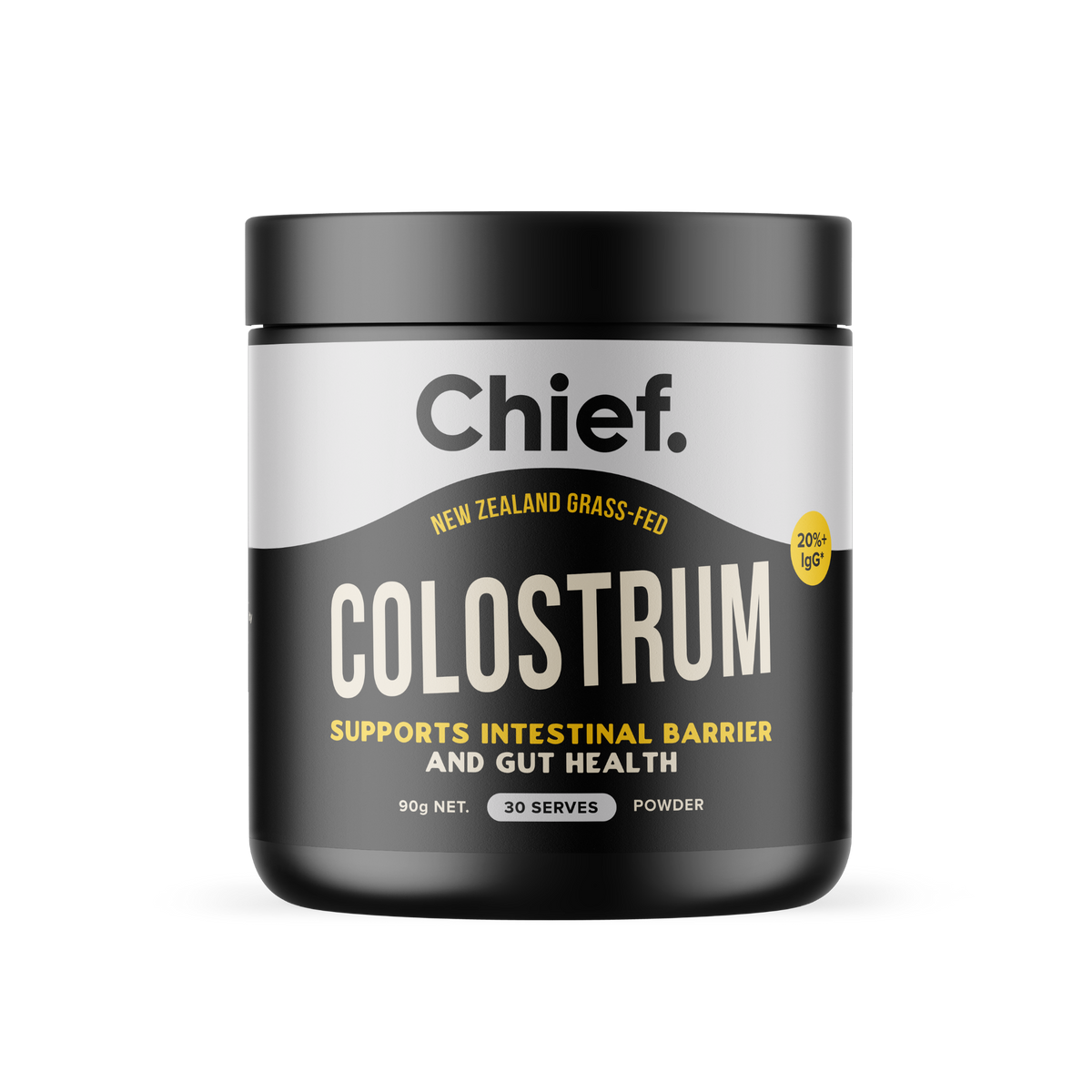 Chief Grass-Fed Colostrum Powder 90g front pack
