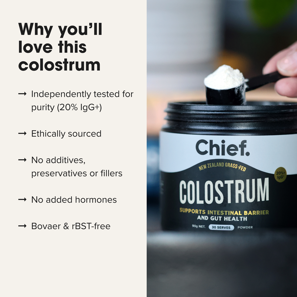 Chief Colostrum key product features