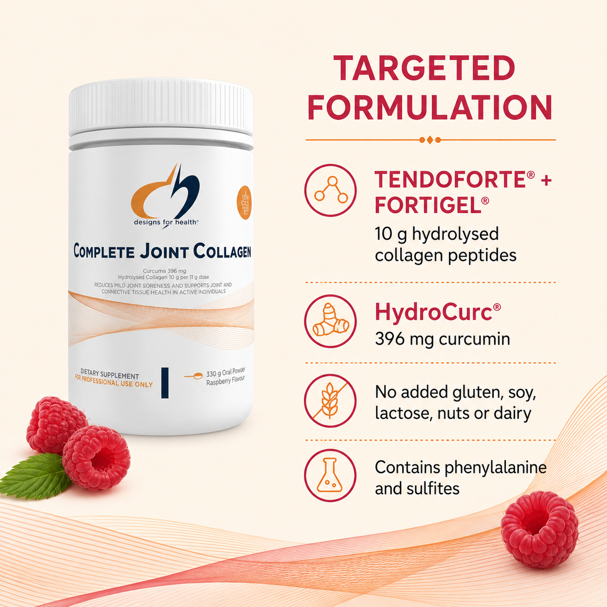 Complete Joint Collagen formulation with TENDOFORTE FORTIGEL and HydroCurc