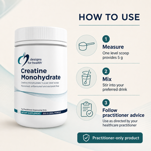 Designs for Health Creatine Monohydrate directions and practitioner guidance