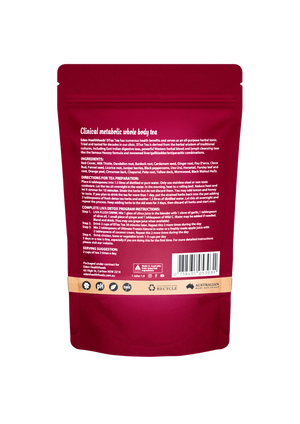 Eden Healthfoods DTox Tea 85g back label with ingredients and directions