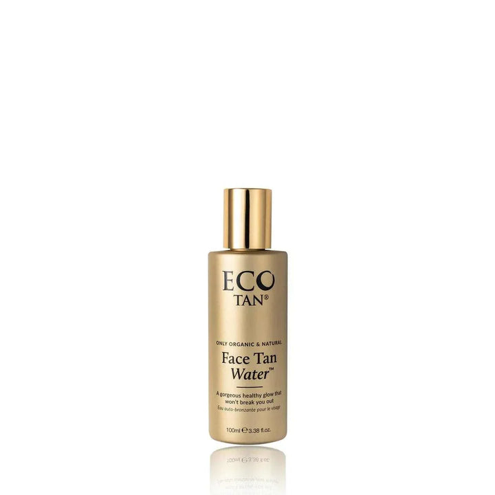 Eco Tan Face Tan Water bottle, organic gradual self-tanner for face, neck, and décolletage.