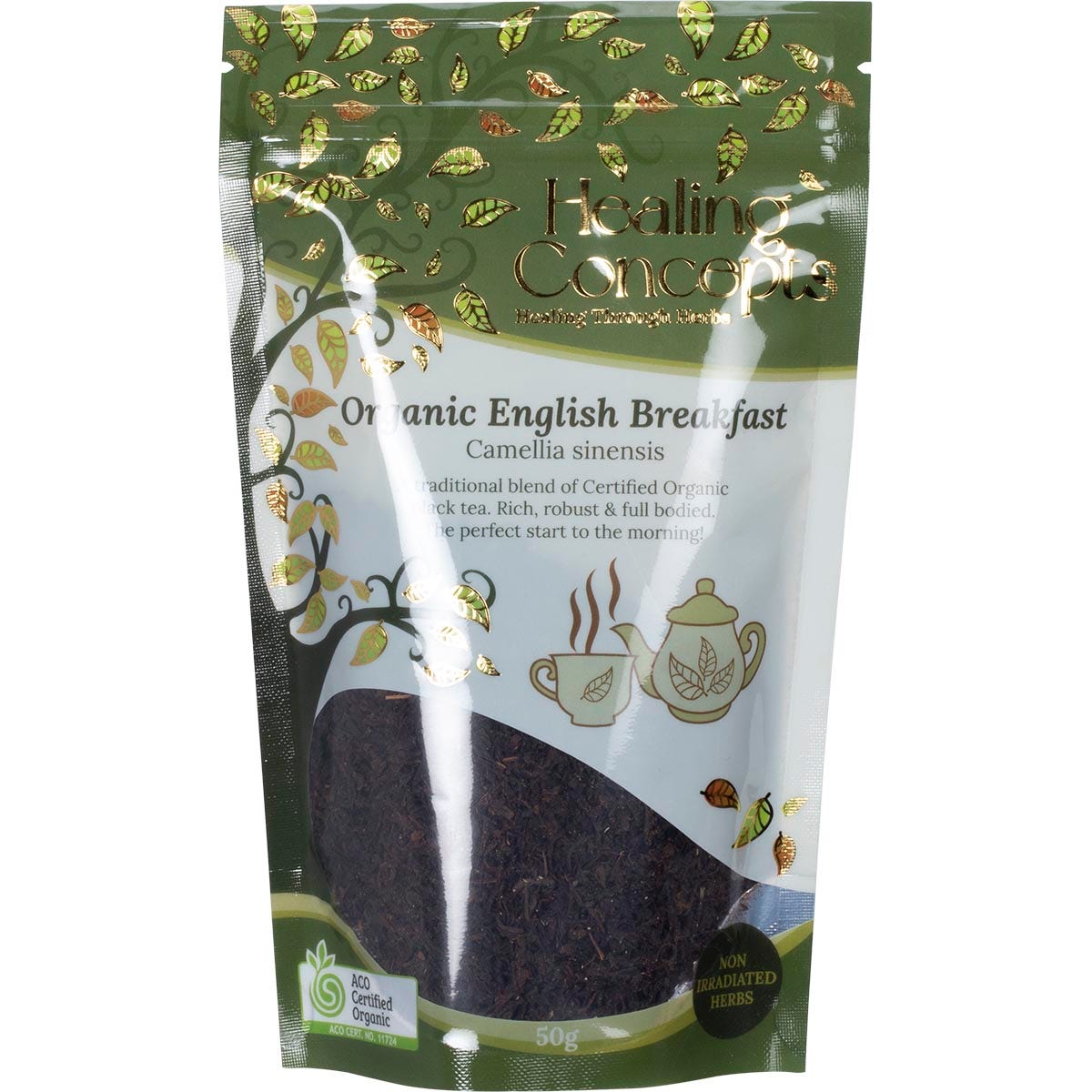 Healing Concepts Organic English Breakfast Tea 50g front package