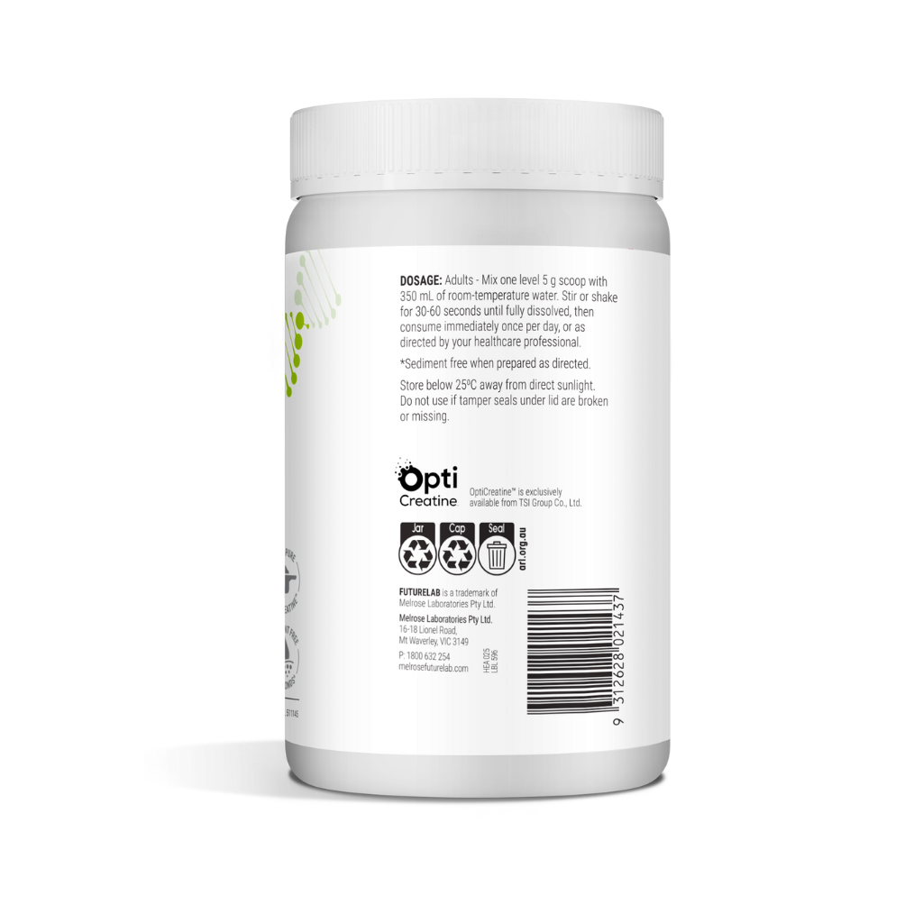 Melrose FutureLab Ultra Pure Creatine 300g side view