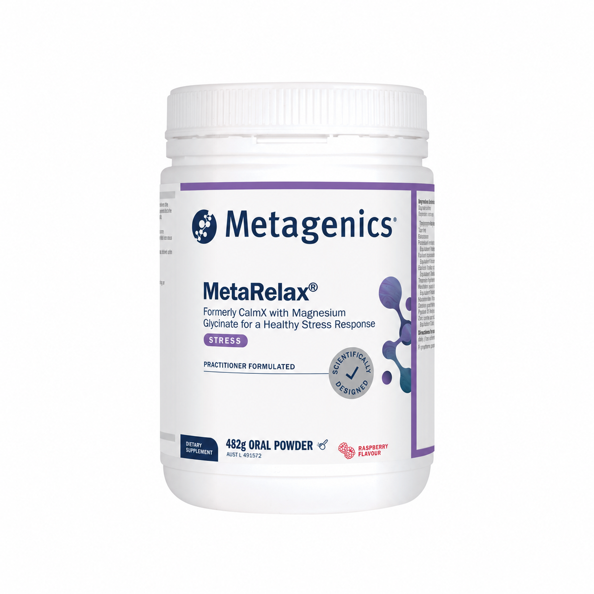 Metagenics MetaRelax Raspberry 482g magnesium powder