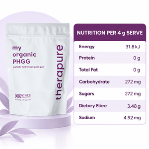 MTHFR Support My Organic PHGG nutrition information per 4g serve