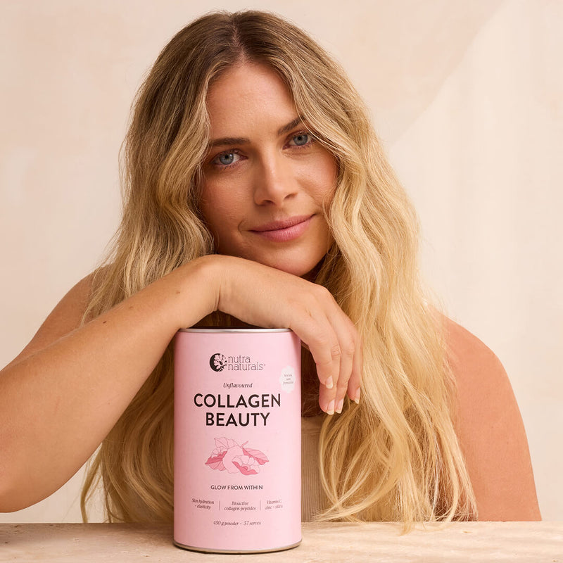 Nutra Organics Collagen Beauty 450g mixed into a daily drink
