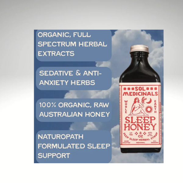 Sleep Raw Honey 200ml by Sol Medicinals