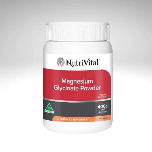 NutriVital Magnesium Glycinate Powder – High Absorption Magnesium Supplement 400g - GoodnessBox