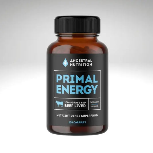 Ancestral Nutrition Primal Energy Beef Liver 120 Capsules - GoodnessBox