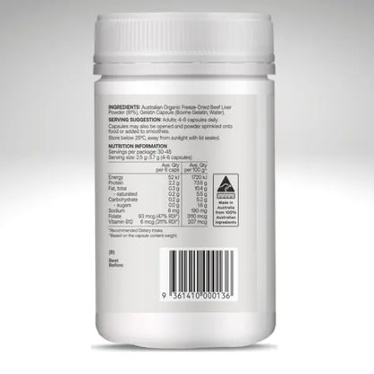 Best of the Bone Organic Beef Liver 180 Capsules - GoodnessBox