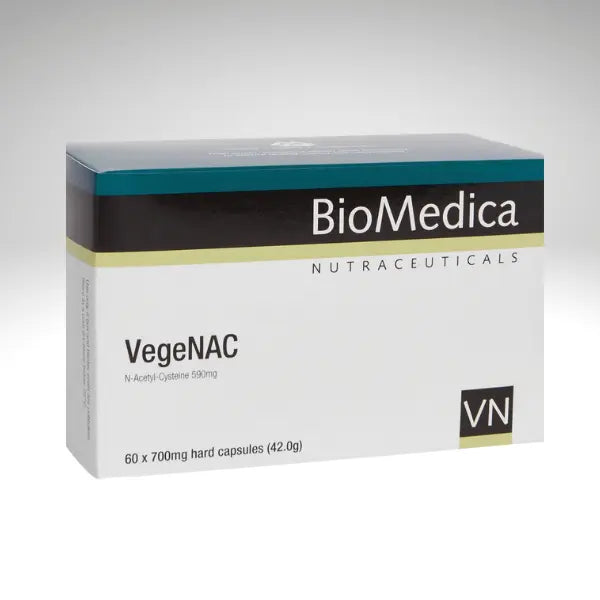 BioMedica VegeNAC | NAC Antioxidant Support 60 Capsules - GoodnessBox