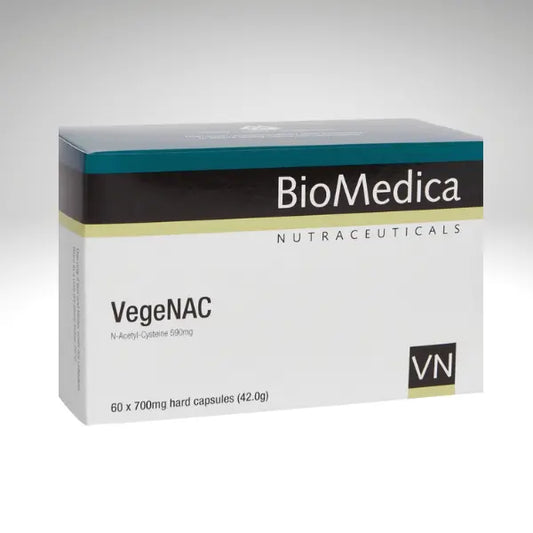 BioMedica VegeNAC | NAC Antioxidant Support 60 Capsules - GoodnessBox