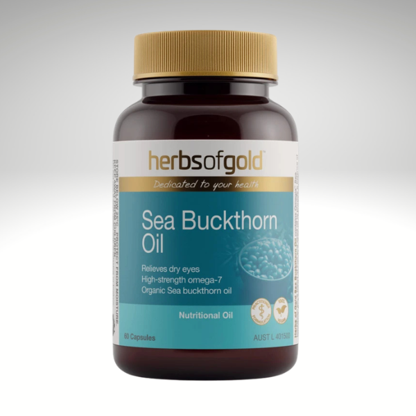 Herbs of Gold Sea Buckthorn Oil | Omega 7 for Skin & Dry Eyes