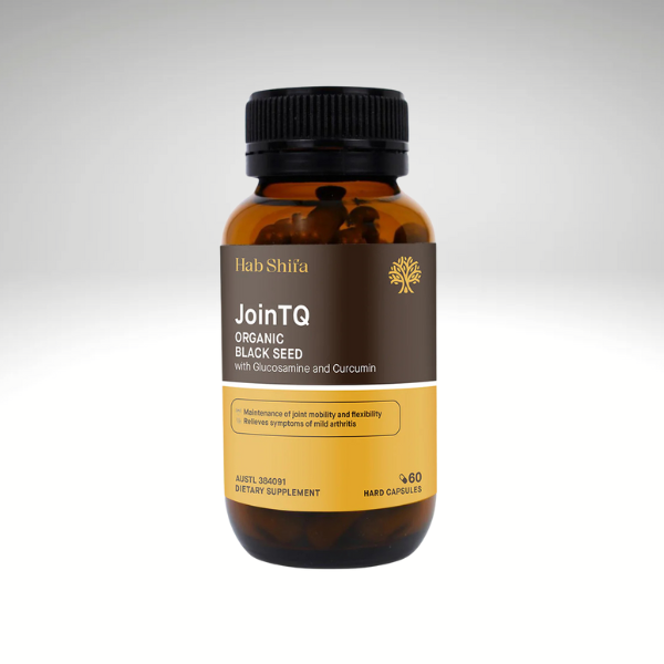 Hab Shifa JoinTQ 60 Capsules - Black Seed Oil, Glucosamine & Curcumin for joint support and mobility.