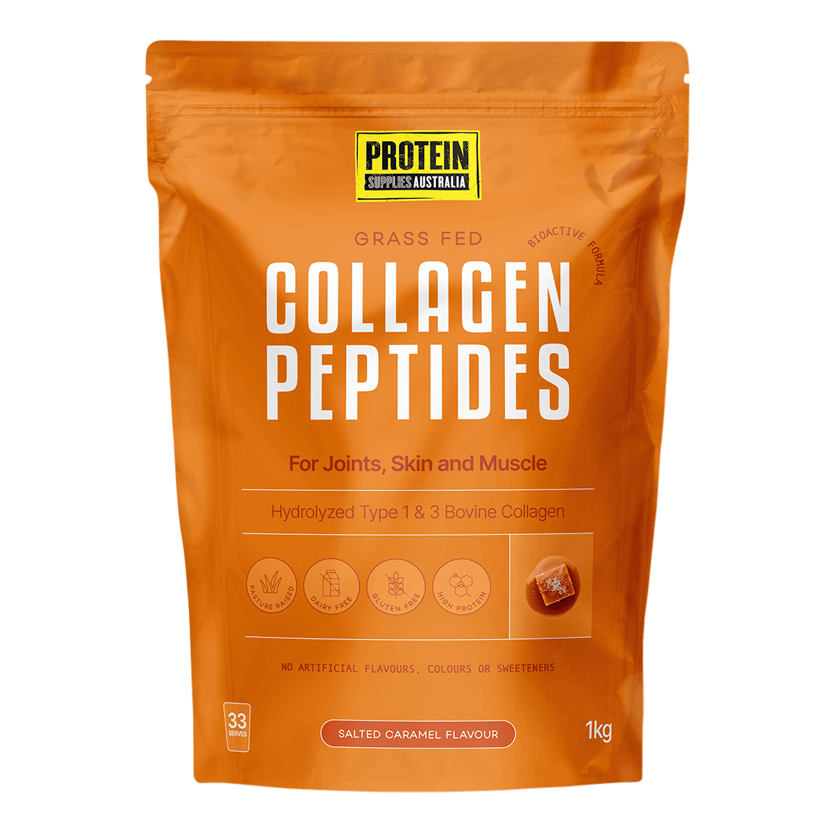 Protein Supplies Australia Collagen Peptides 1kg Salted Caramel