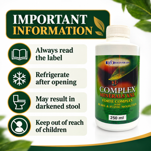 Reach For Life Complex Minerals XXL storage and important label information