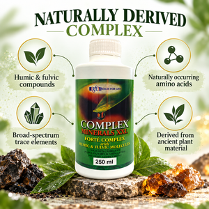 Reach For Life Complex Minerals XXL naturally derived humic, fulvic, trace element and amino acid profile