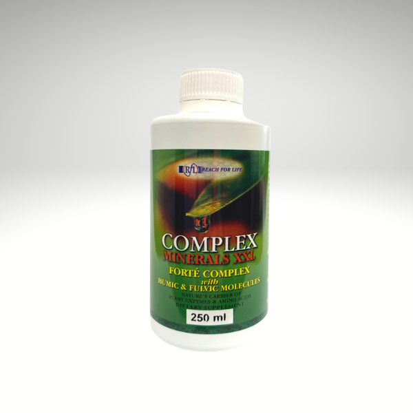 Reach For Life Complex Minerals XXL with humic and fulvic molecules 250ml bottle