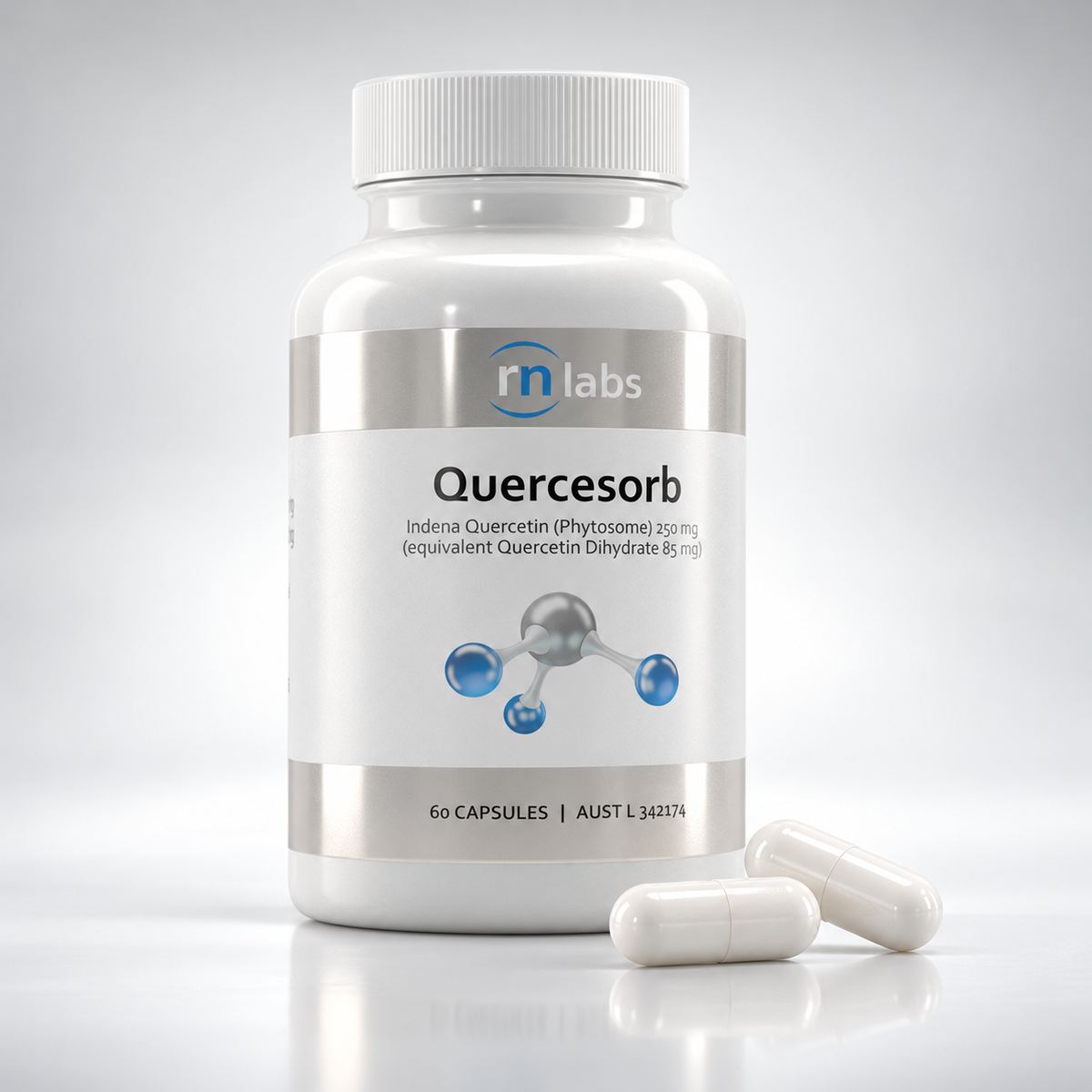 RN Labs Quercesorb bottle with capsules